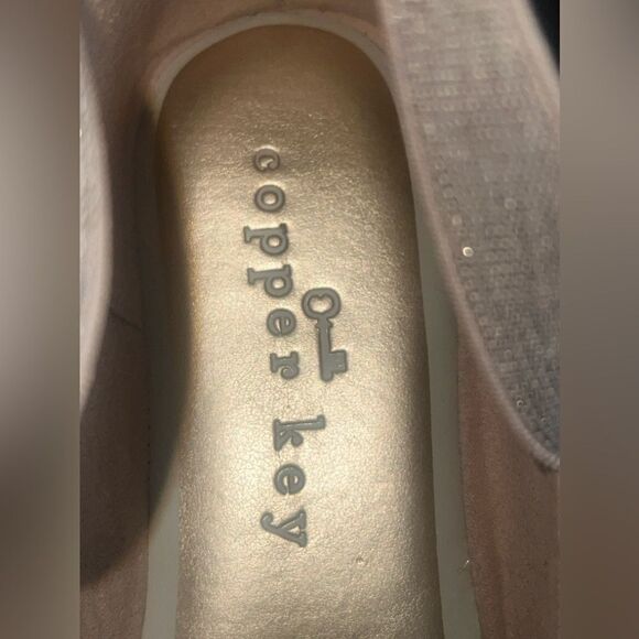 Copper Key Girls Gold Ballet Flats. 4 - Picture 2 of 4